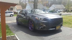 2015 Mazda Mazda3 with 18x8 rx8 wheels
