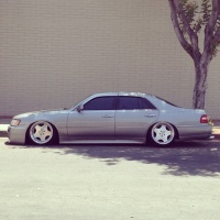 1999 Infiniti Q45 with 19x10.5 Work Ryver wheels