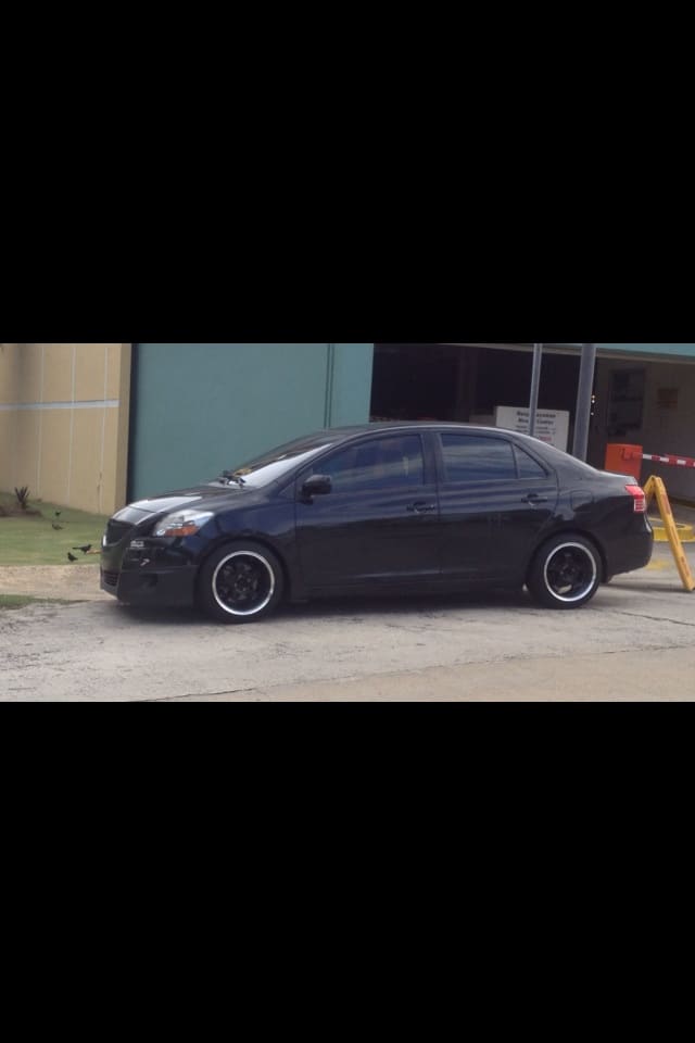 2010 Toyota Yaris with 16x8 rota cup wheels