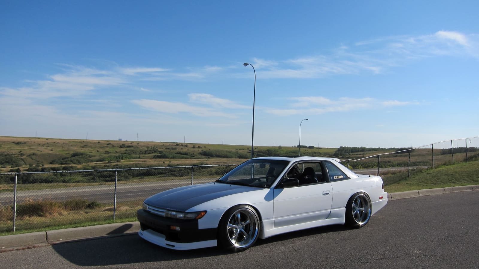1992 Nissan S13 with 18x9.5 WORK VSKF wheels