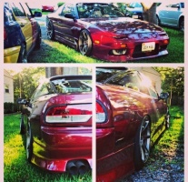 1993 Nissan S13 with 18x9.5 Mb battle wheels