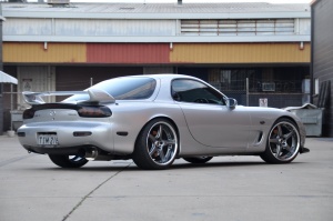1999 Mazda RX-7 with 19x9.5 Volk Racing GTS wheels
