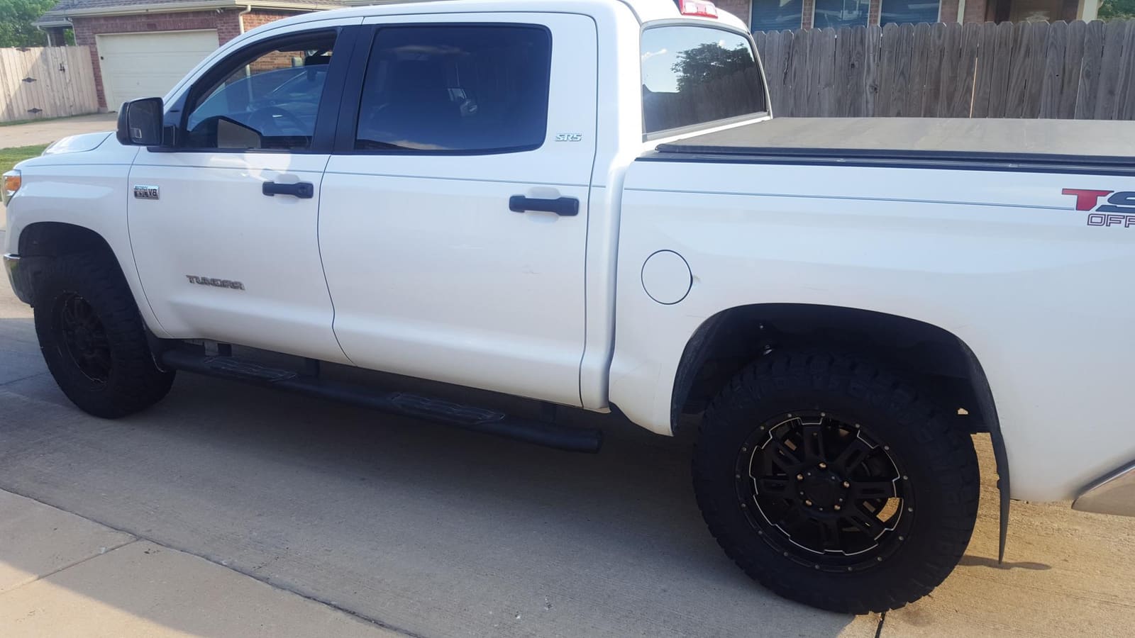2014 Toyota Tundra with black TSS wheels wheels