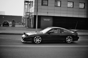 1996 Nissan S13 with 18x9.5 GReddy Gravity Gullflame wheels