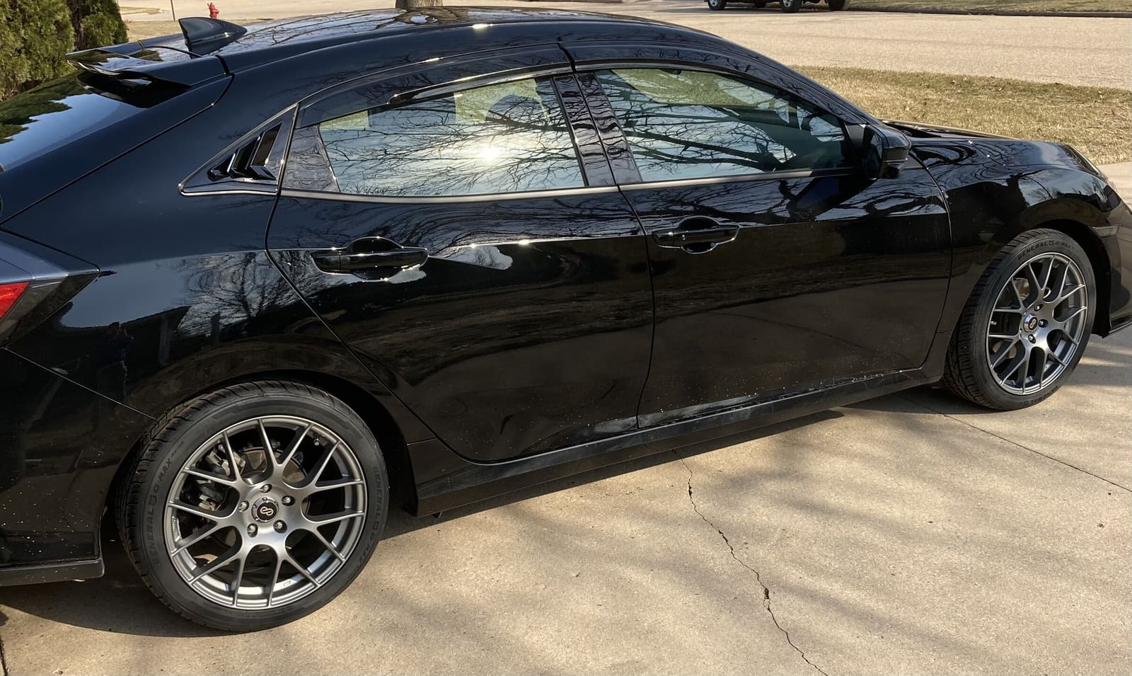 2019 Honda Civic with 18x8 wheels
