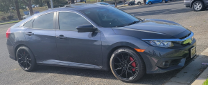 2020 Honda Civic with 18x8.5 wheels