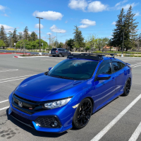 2021 Honda Civic with 18x8.5 wheels