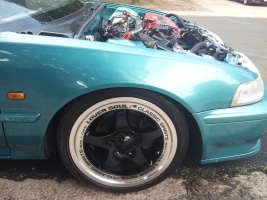 1992 Acura Integra with 17x7 Carving Lover Soul wheels