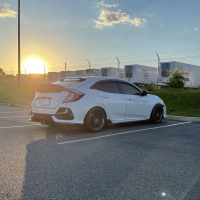 2020 Honda Civic with 18x8.5 wheels