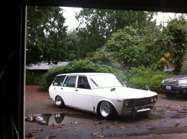 1968 Datsun 510 with 13x7 ssr mk2 wheels