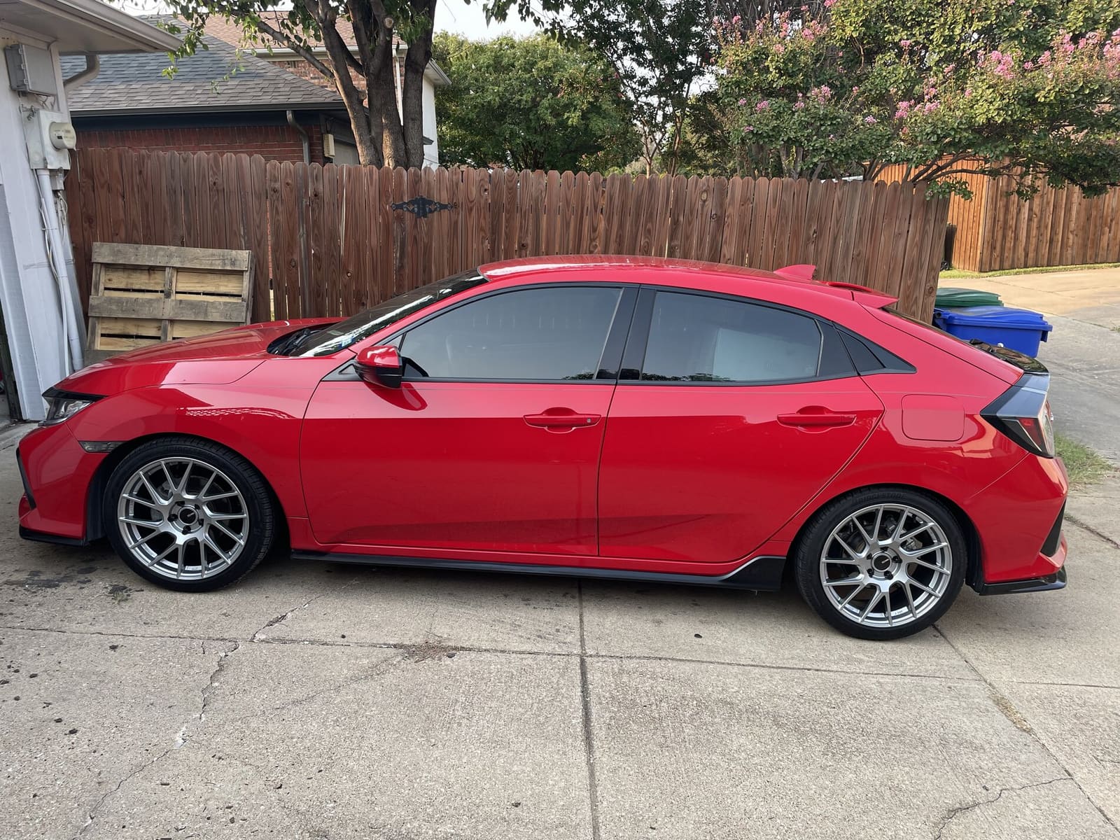 2019 Honda Civic with 18x8 wheels