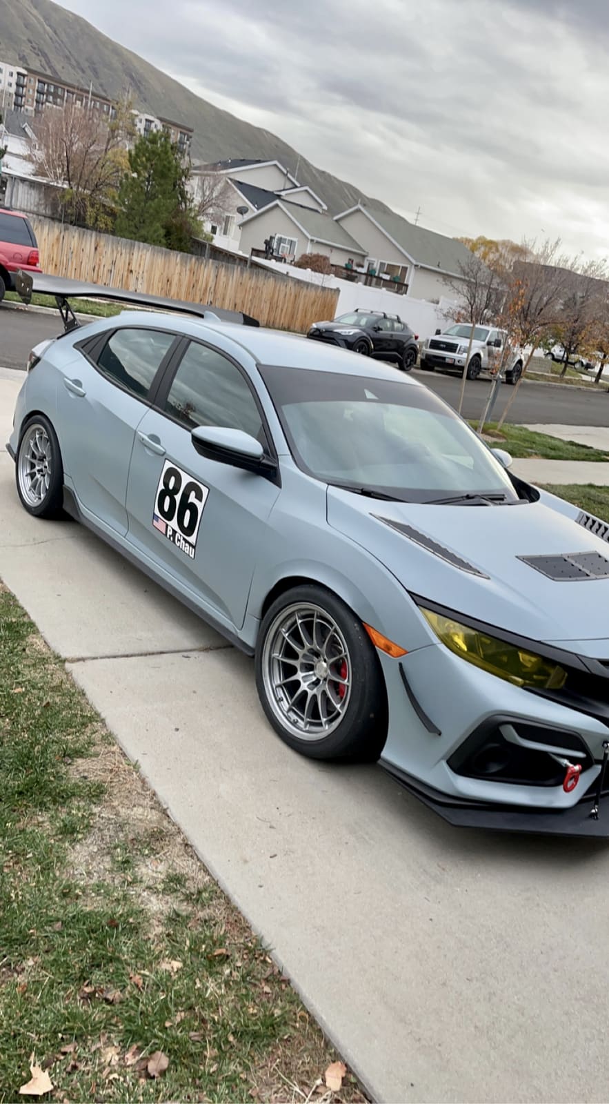 2020 Honda Civic with 18x10.5 wheels