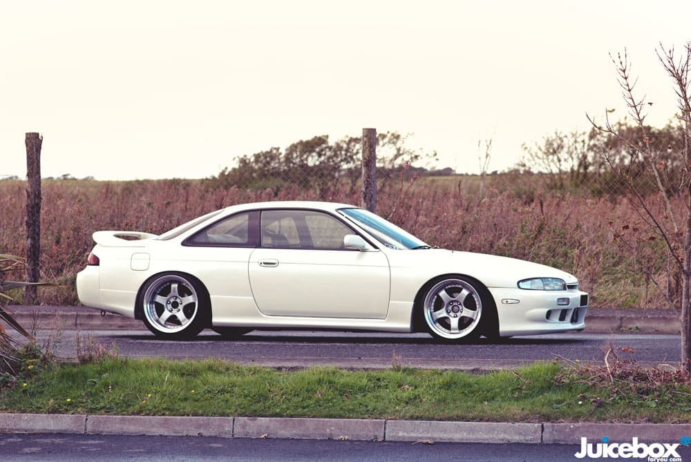 1995 Nissan S14 with 17x9 ROTA P45R wheels