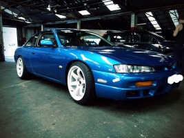 1998 Nissan S14 with 18x9.5 Rota Grid wheels