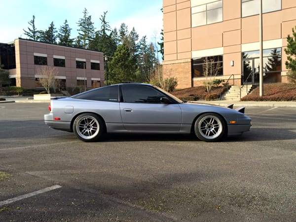 1992 Nissan S13 with 17x9 Enkei RPF1 wheels