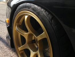 1993 Nissan S13 with 17x9.5 Advan RGII wheels