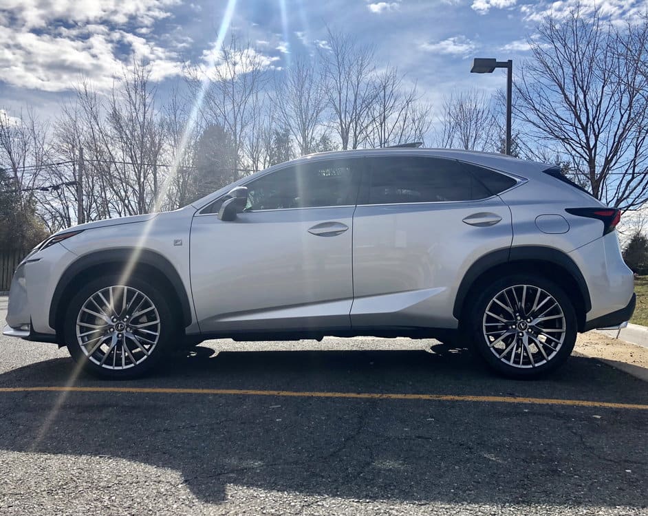 2016 Lexus NX 200t with 20x8 Lexus RX F Sport wheels