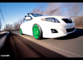 2009 Toyota Corolla with 18x9.5 wheels