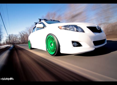 2009 Toyota Corolla with 18x9.5 wheels