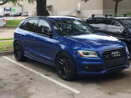 2015 Audi SQ5 with 21x10 RS40 Dark Brushed Black wheels