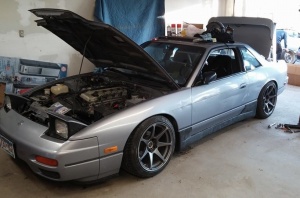 1991 Nissan S13 with 17x9.5 MB Battle wheels