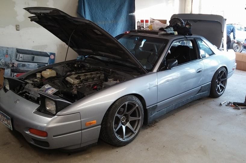 1991 Nissan S13 with 17x9.5 MB Battle wheels