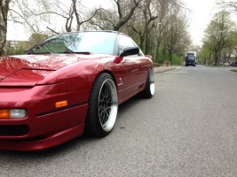1991 Nissan S13 with 19x9.5 varrestoen apex 100 wheels
