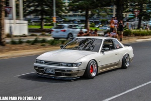 1991 Nissan S13 with 14x8 Riverside R106 wheels