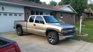 2002 Chevrolet Silverado 1500 with 16x8 wheels