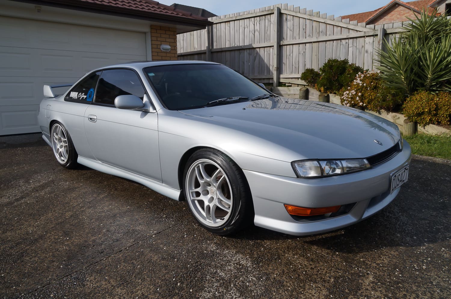 1996 Nissan S14 with 17x9 Nissan R33 GTR OEM wheels