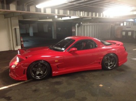 1992 Mazda RX-7 with 18x9.5 ROTA GTR-D wheels