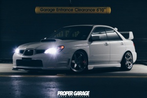 2006 Subaru Impreza WRX STi with 18x9.5 Volk Racing Rays Engineering TE37 SL wheels