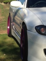 1999 Nissan S15 with 18x9.5 Work Xd9 wheels