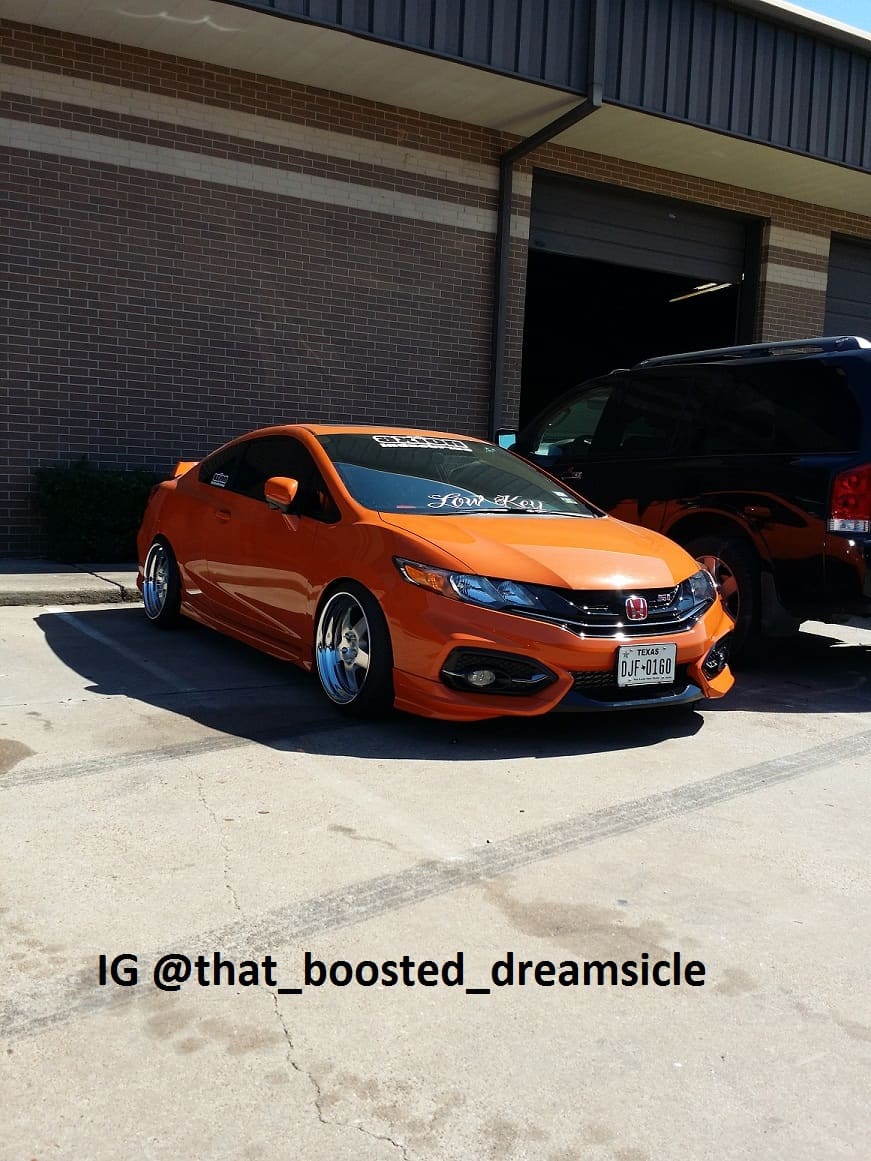 2014 Honda Civic with 18x9.5 Klutch Republik SL5 wheels