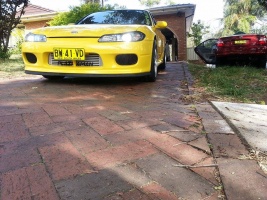 2001 Nissan S15 with 17x8.5 enkei rpf1 wheels
