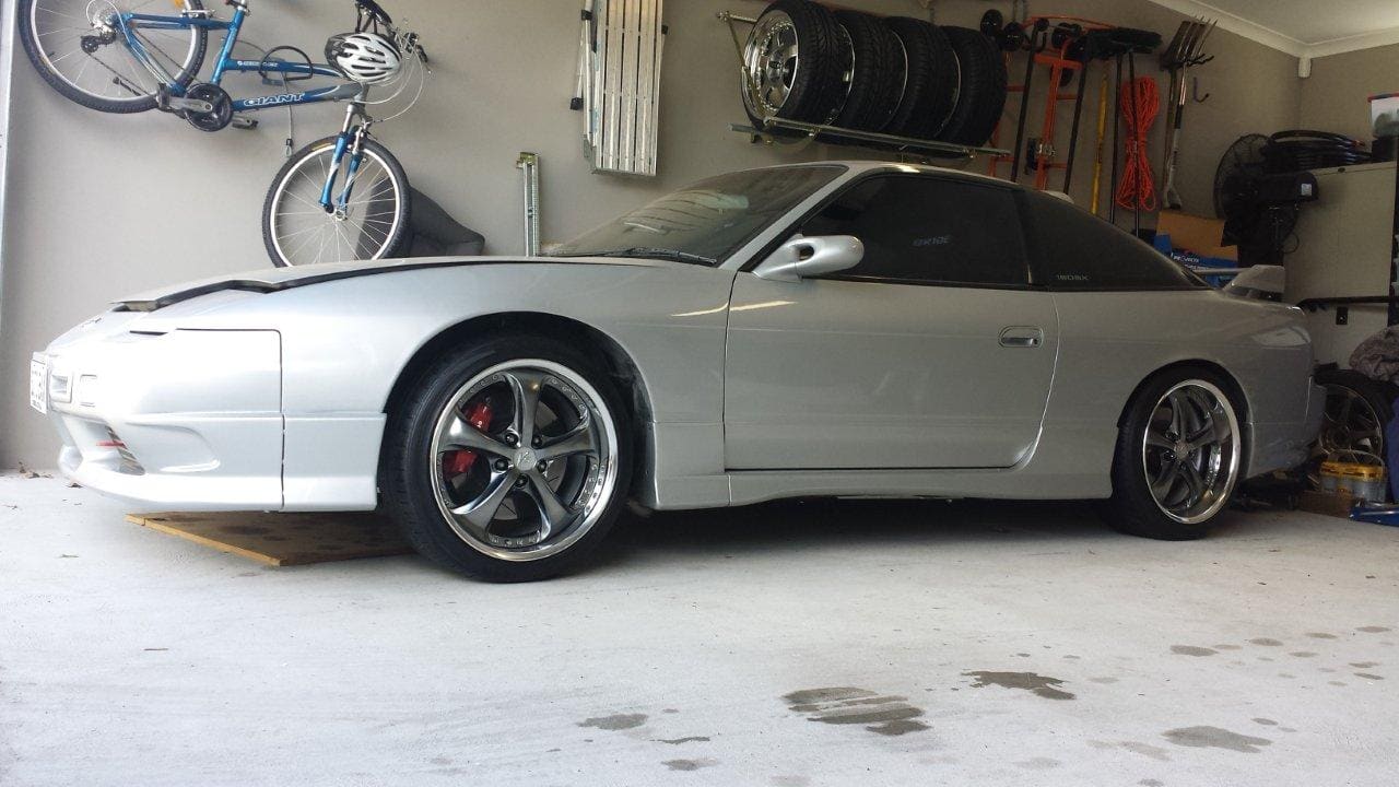 1996 Nissan S13 with 18x8.5 Work VSKF wheels