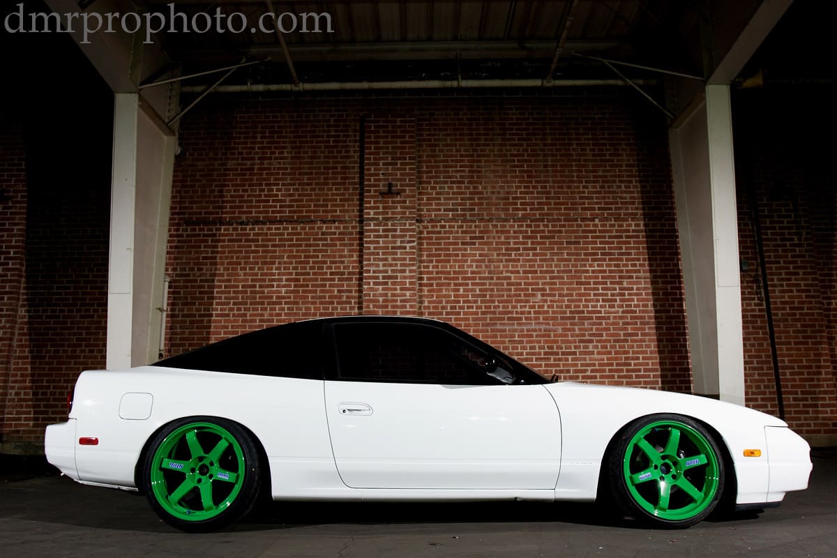 1993 Nissan S13 with 18x9.5 Rays Engineering Volk Racing TE37 wheels