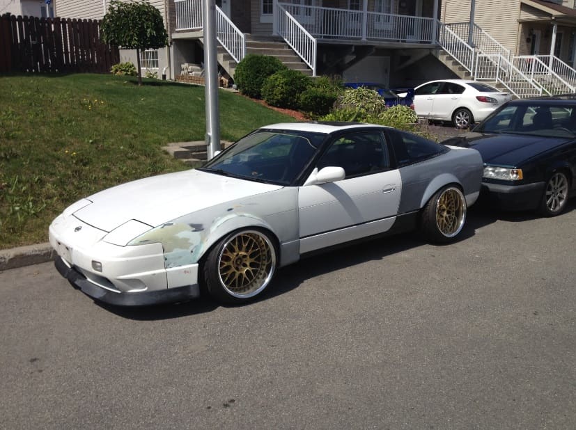 1993 Nissan S13 with 18x10.5 Work Vsxx wheels