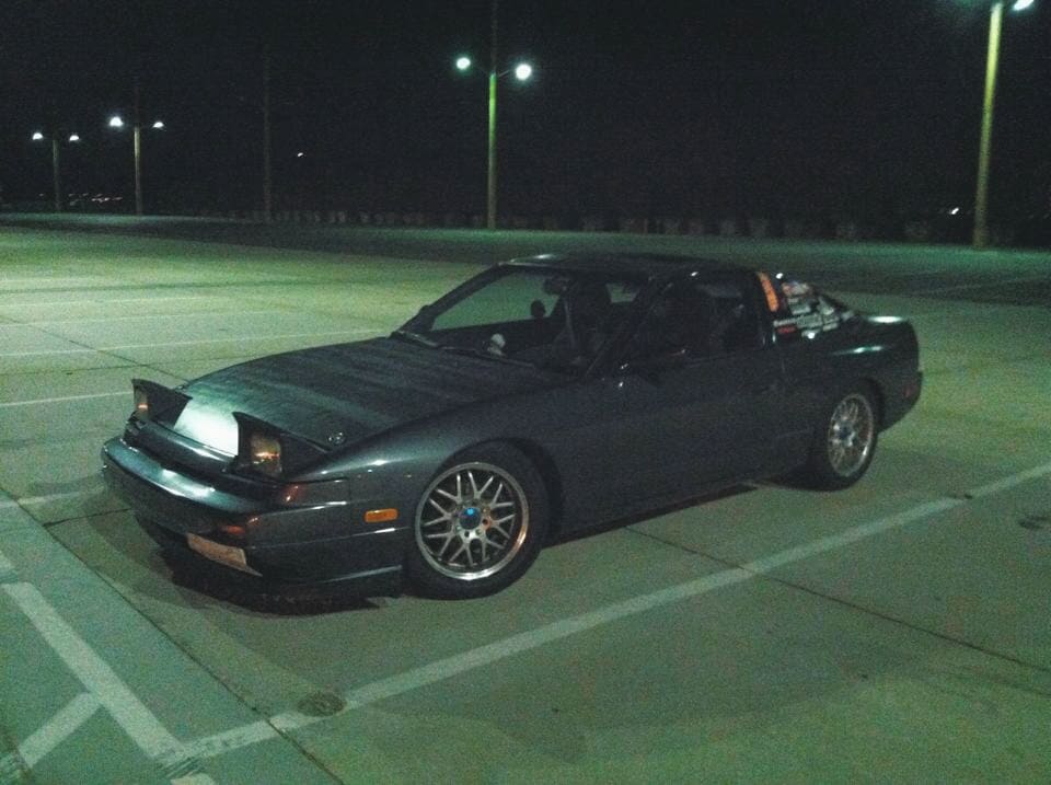 1990 Nissan S13 with 16x9 Crimson Sparco NS2 wheels