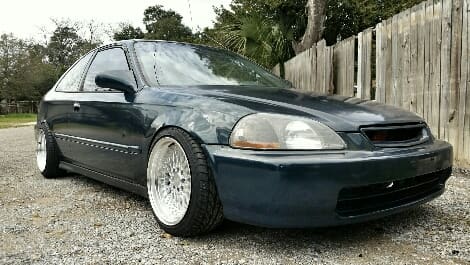 1998 Honda Civic with 16x8 XXR 536 wheels