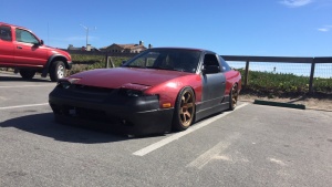 1990 Nissan S13 with 17x9 Rota Grid wheels