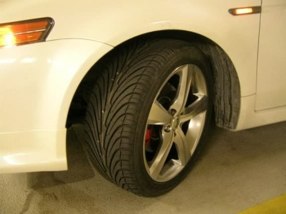 2005 Acura TL with 18x8.5 Alessio Super wheels