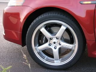 2007 Acura TL with 18x8.5 Axis Hiro Hyper Silver wheels