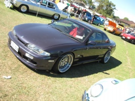 1995 Nissan S14 with 18x9 Work Bersaglio wheels