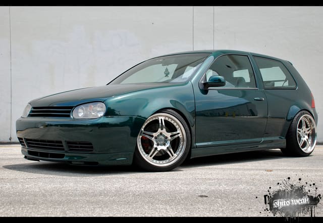 2003 Volkswagen Golf with 18x8.5 HRE 547R wheels