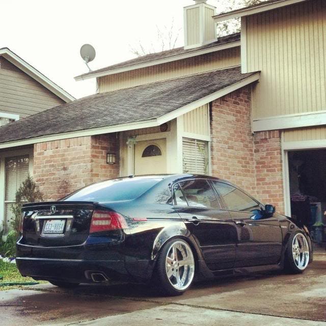 2008 Acura TL with 18x9 Work equip wheels