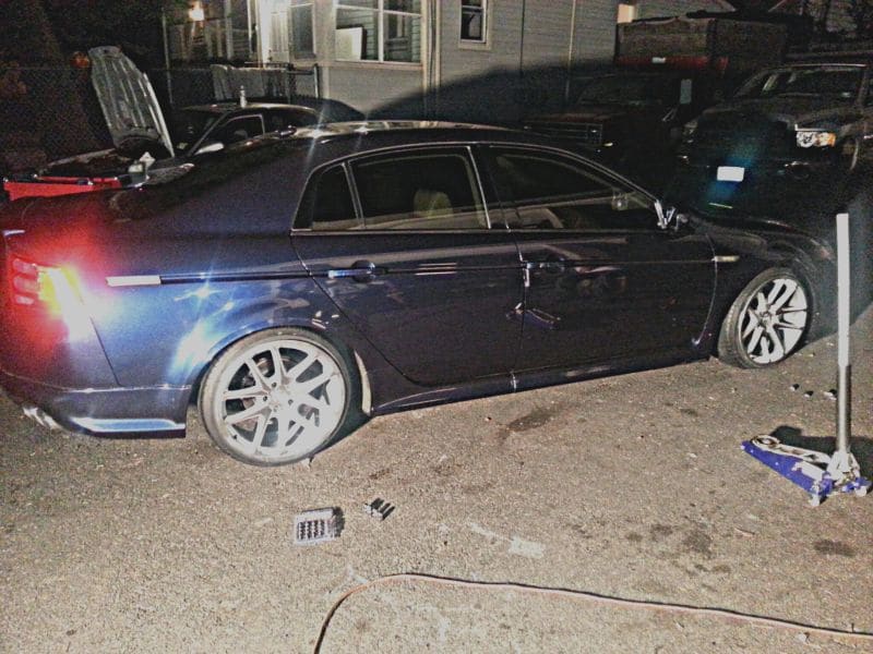 2008 Acura TL with 19x10 Rotiform SNA wheels