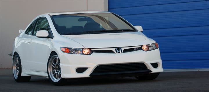 2006 Honda Civic with 17x9 Enkei RPF1 wheels