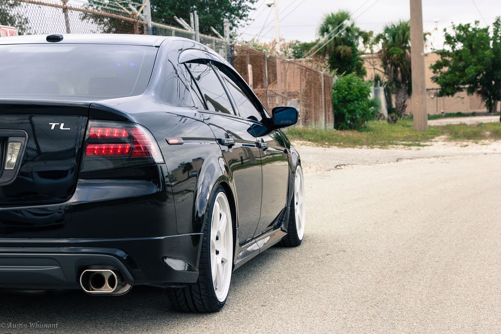 2008 Acura TL with 19x8 Volk TE37 wheels