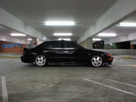 1995 Nissan Maxima with 18x8 Work Wheels Euroline DH wheels